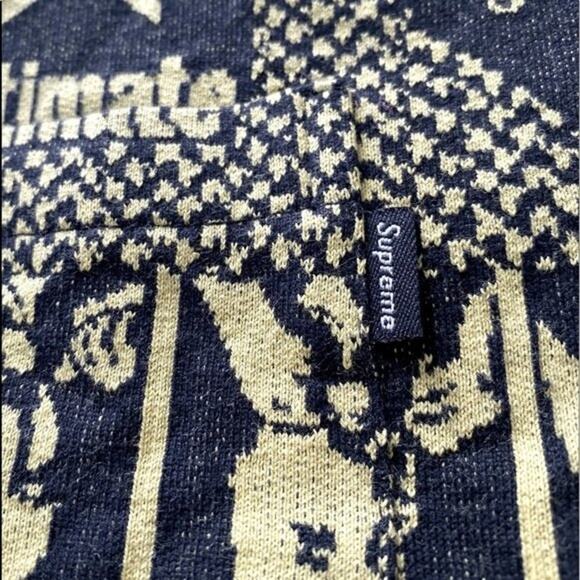 Supreme Heaven Jacquard Short Sleeve Sweater Size M - Picture 7 of 7